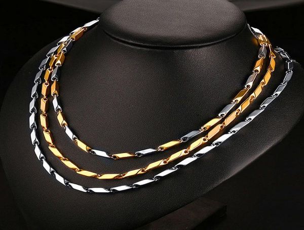 

fashion jewel stainless steel necklace men necklaces women necklace 18k gold titanium chains necklace man luxury chains necklaces 8664640, Silver
