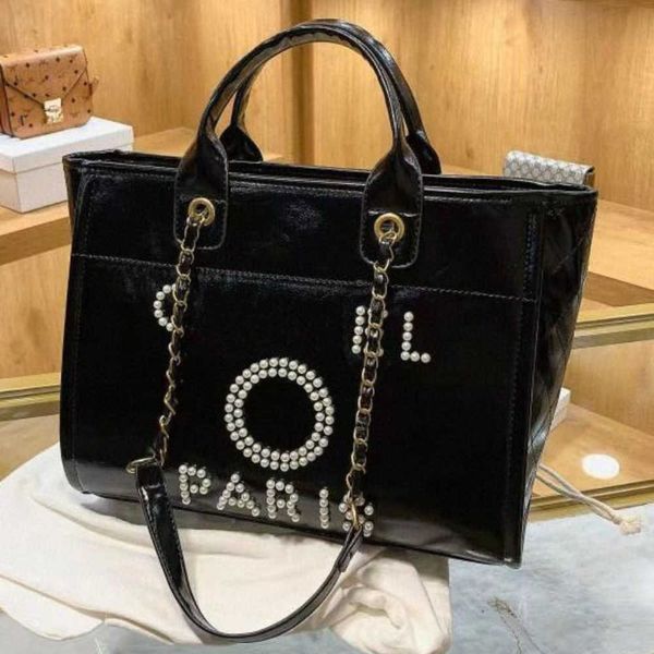 

women's brand luxury handbags beach bags designers metal letter badge tote evening bag small mini body leather handbag large female cha