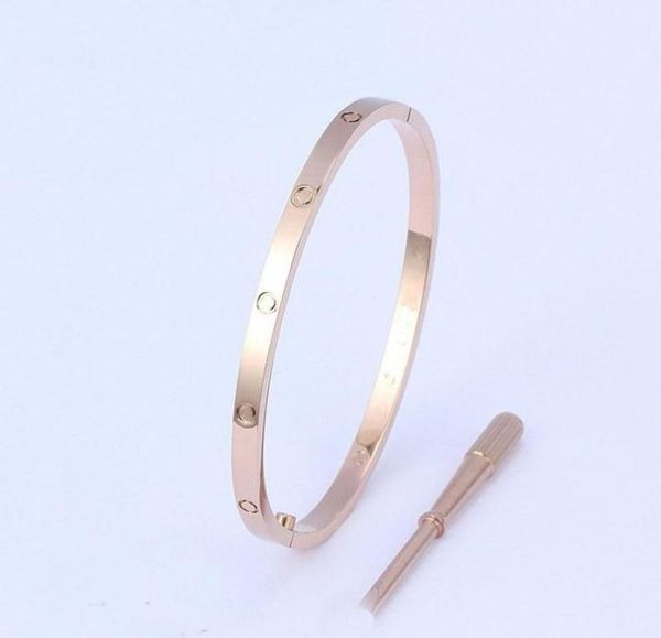 

fashion jewelry lover bracelets bangles for women men titanium steel gold silver rosy screwdriver lovers bracelet bangle 1619cm 41651294, Black