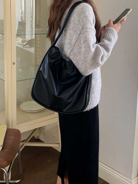 

designer bag south korea's ins bag for women's summer new niche large capacity pleated autumn and winter portable one shoulder tot