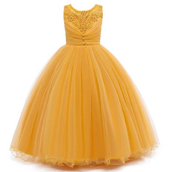 

girl's dresses hetiso embroidered children dress kids girls princess wedding pageant dresses christmas carnival costumes for girls 3-11, Red;yellow