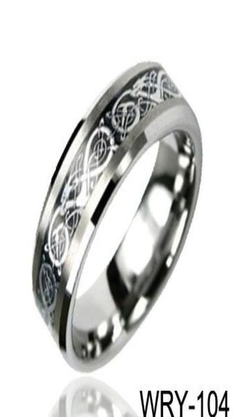 

dragon inlaid carbide tungsten rings silver inlaid ring wedding bands8132419