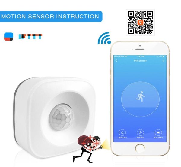 

tuya wifi pir motion sensor human body infrared security alarm detector compatible ifttt smart home automation7166811