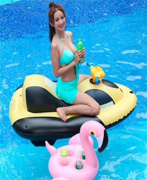 

children039s summer water toy pvc motorboat pool float inflatable jet ski toys marine motor boat booster air276d3583401