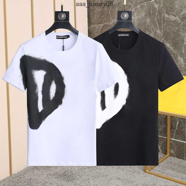 

mens designer t shirt italian milan fashion inkjet print tshirts summer black white tshirt male hip hop streetwear 100 cotton 110 dsquare d, White;black