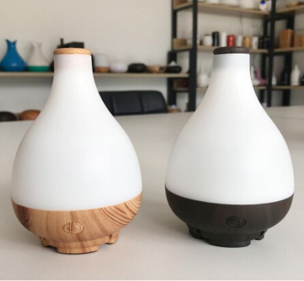 

300ml ultrasonic electric air humidifier wood grain diffuser aroma treatment colorful large led night light5775714