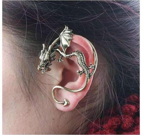 

popular earrings gothic punk wind restoring ancient personality dragon attitudinal earring earrings86605327886738, Silver