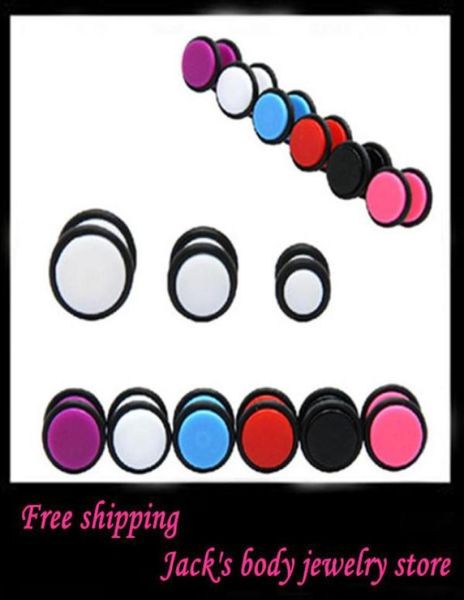

p01 ear tunnel 100 pcslot mix 9 colors body jewelry acrylic candy colors ear taper2513819, Silver