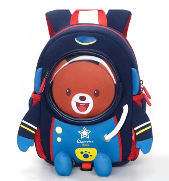 

antilost 3d cartoon space robot children school bag toddler kids waterproof school backpack for girl boys 2 8 years old lj2012254132079
