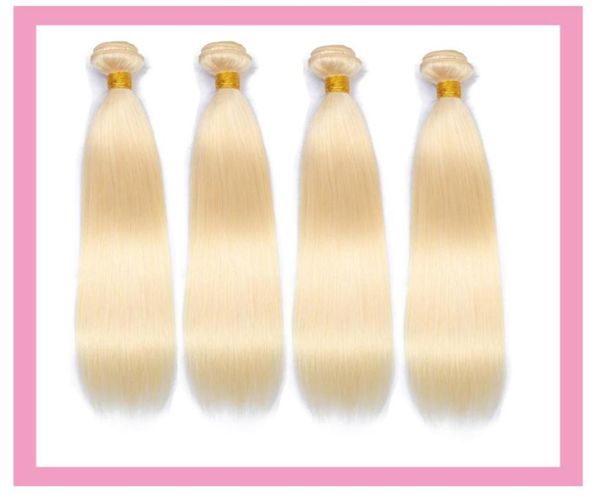 

brazilian virgin hair 4 bundles 613 blonde silky straight four bundle 100 human hair extensions double wefts9302771, Black