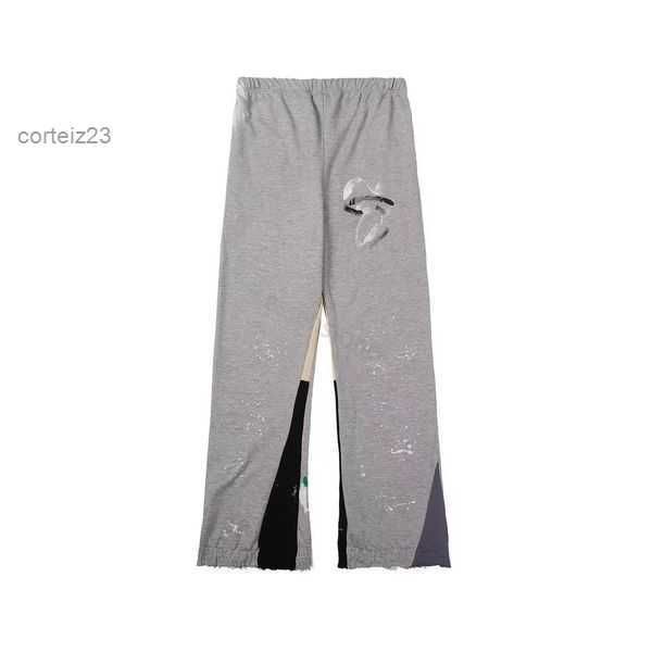 

tech pants men's jeans mens dept galleryes sweatpants speckled letter print cotton women's couple loose versatile casual straight, Black