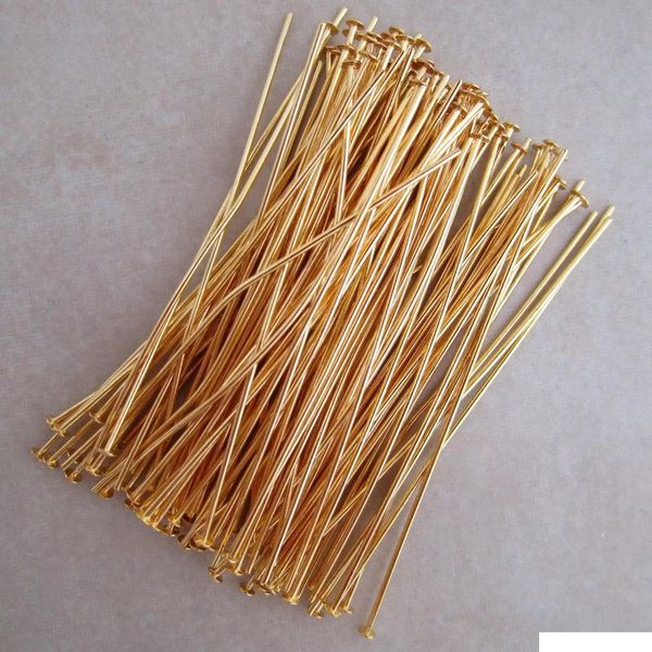 

400pcslot gold plated connectors head pins finding needles jewelry makeing, Silver