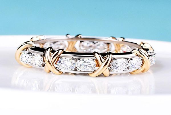 

star with cross xoshaped diamond ring female 18k gold rose gold super amphibole ring4876397, Silver