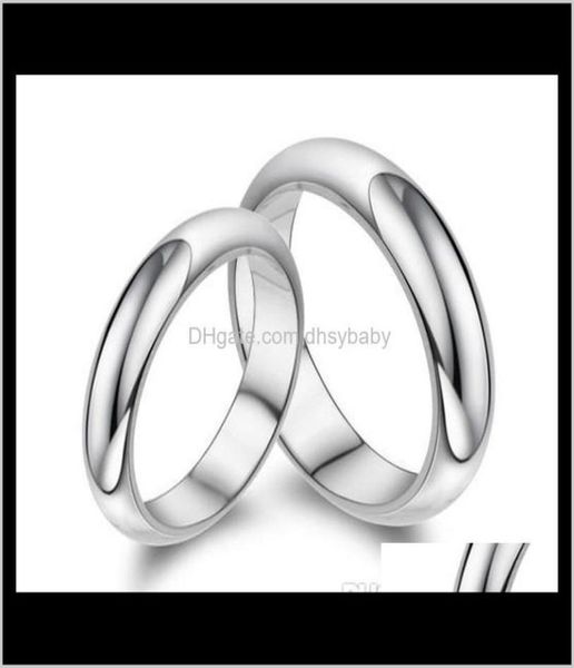 

drop delivery 2021 fashion ture 925 pure sterling wedding couple rings man and momen luxury styles sier ring jewelry model nodot r3821347, Silver