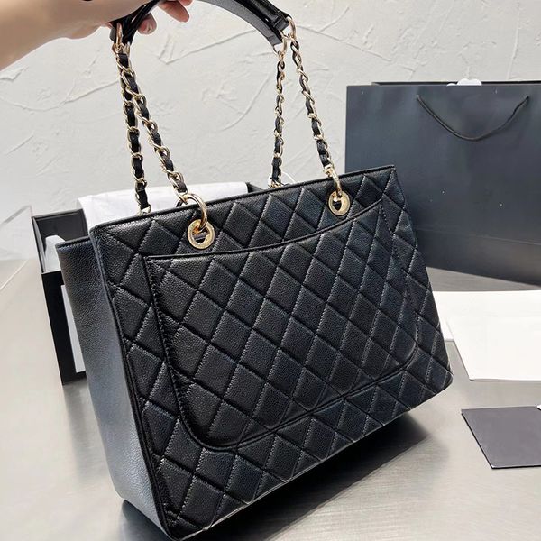 

designer bag tote bag gst for women handle handbag chain shoulder tote travel cc diamond calfskin casual tote handbag designer tote bag