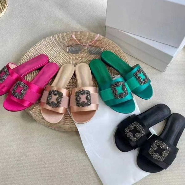 

summer sandals slippers and diamond designer shoes women flat shoes black peach apricot fashionable sandals slippers sandals 35-41 sandal de