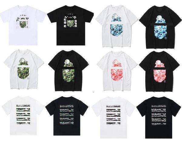 

designer mens t-shirts luxury mens ape streetwear tees painted letter shark men women tees t-shirts luxury brand t-shirts couples clothing p, White;black