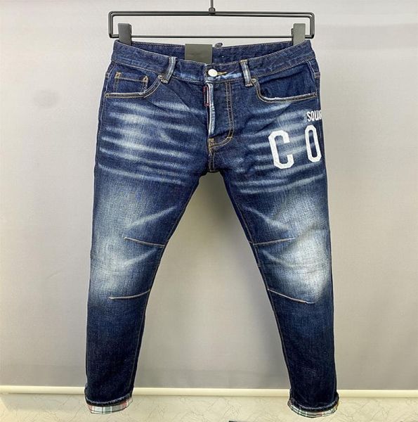 

d2 dsq icon gg men039s jeans hole men skinny cool guy distressed jeans designers slim jeans straight denim pants trousers motor2159779, Blue