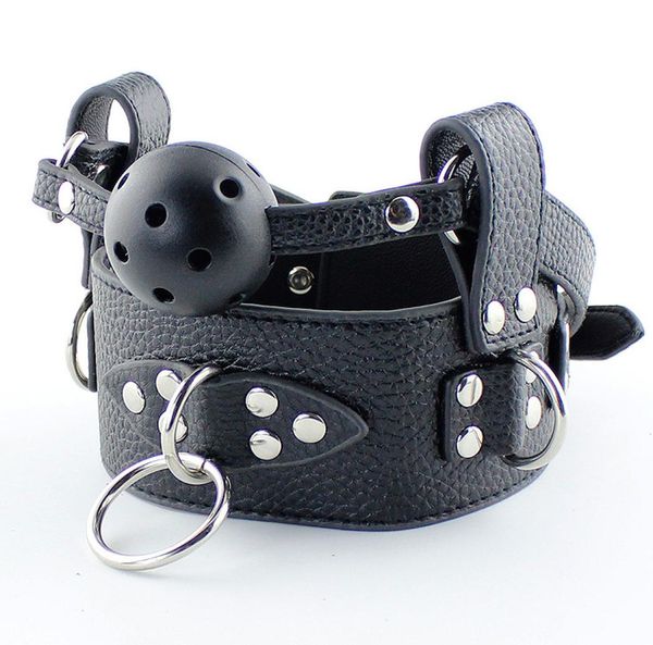 

collar collar mouth gag leather chastity belt novelty ball gag chastity belt harness binder slave fetish to9681279, Red;black