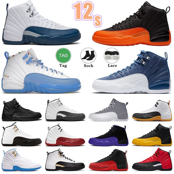 

jumpman 12s men basketball shoes 12 twist grind flu game brilliant orange dark concord royalty indigo royal taxi french purple doernbecher r