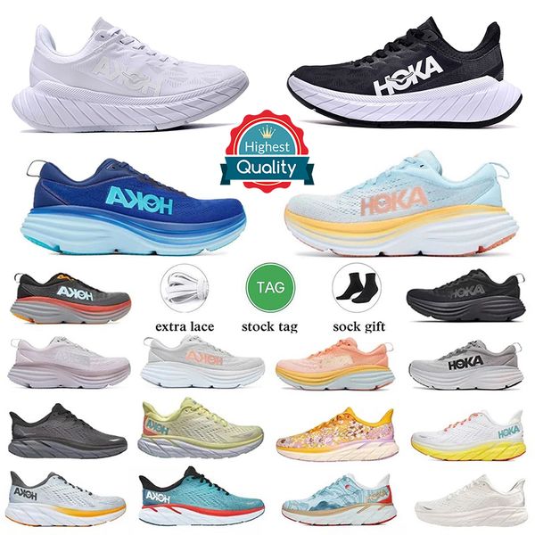 

hoka one one clifton bondi 8 running shoes hokas carbon x2 bondi clifton 8 utility black white runner sneaker smoke grey floral goblin blue