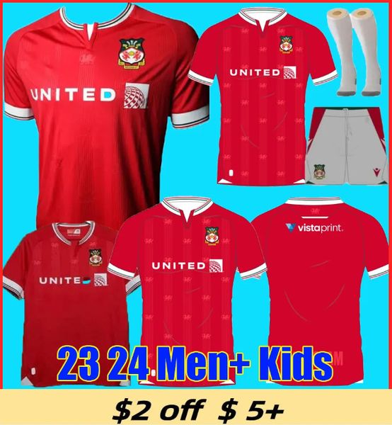 

23 24 Wrexham soccer jerseys 2023 2024 S. Boden F. Takyi P. Rutherford S. Wedgbury Allsopp Billy Ashcroft football shirt MEN KIDS kits full set DAVIES YOUNG MULLIN CANNON, 23 24 home adult