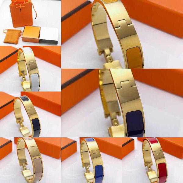 

luxury bracelet her max 12mm designer h letter bracelets bangle luxury gold buckle enamel womens mens jewelry size 1719 bracelet birthday ch, Black