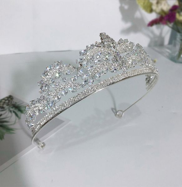 

whole bridal wedding hair accessories crystal tiaras and crowns headbands for women girls birthday bride noiva diadema 20203848846, Silver