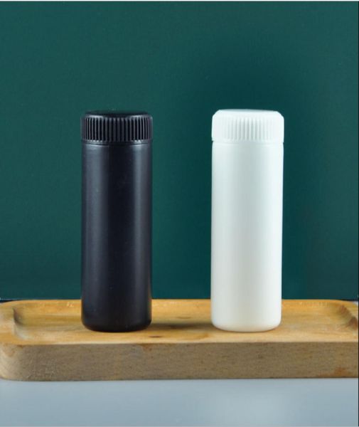 

50pcs 60 pcs ml black white plastic round baby powder emballage empty cans split charging pearl bottle carryon packaging1096748