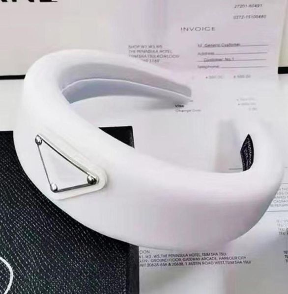 

fashion brand triangle letter headband candy color women girl letter hairband with stamp hair accessories cotton hair9134296, Silver