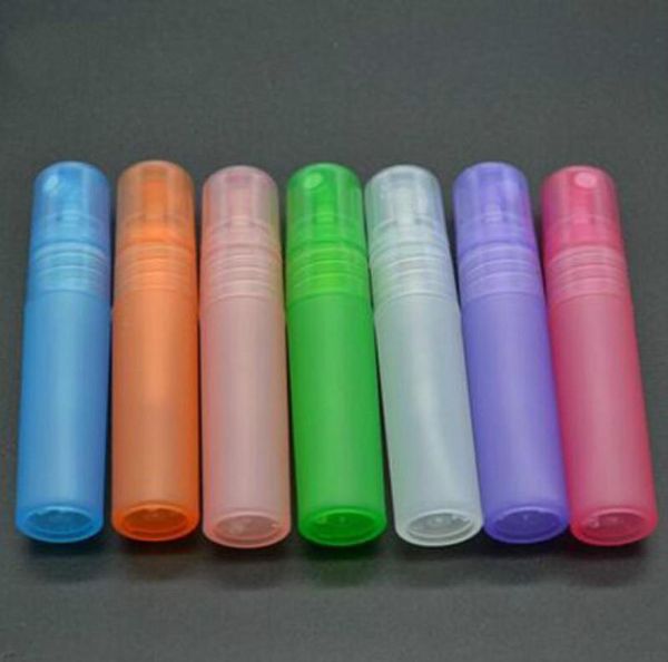 

mix colors 100pcslot 5ml multicolor translucence plastic atomizer bottle travel makeup perfume spray refillable bottle1573834