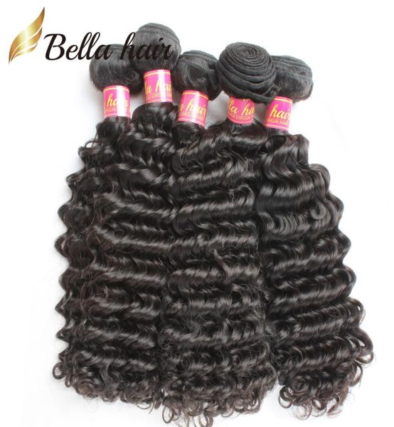 

unprocessed virgin human hair bundles brazilian peruvian malaysia indian mongolian deep wave hair extensions weft natural color6092270, Black