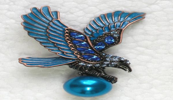

whole fashion bird brooch rhinestone enamel eagle pin brooches jewelry gift c1016347113338, Gray