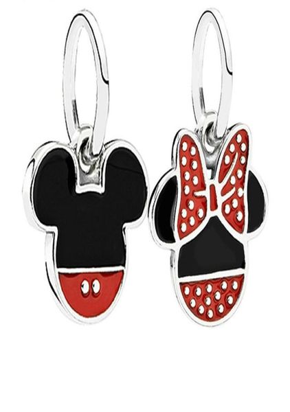 

fits bracelets 20pcs boy girl mouse enamel pendant silver charms fits charms bracelet beads for jewelry making 925 sterling silver charms135, Black