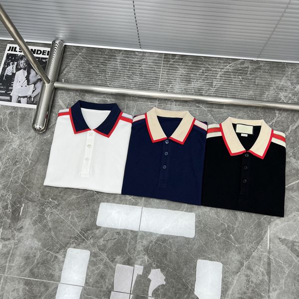 

polo t-shirt men's and women's letter g brand design master polo collar printed couple t-shirt shoulder letter clothing xs-2xl, White;black