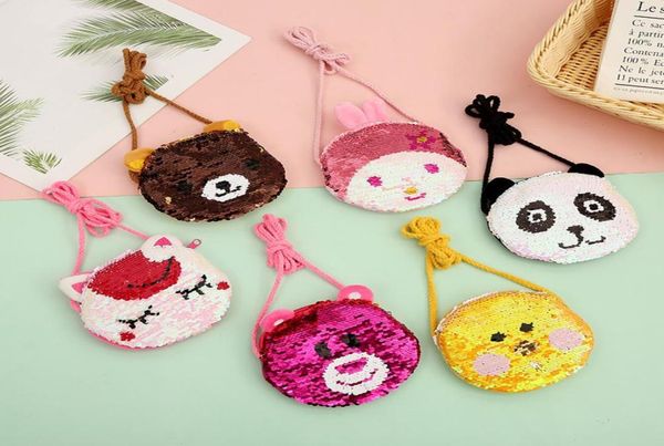 

baby boy girl coin purse little animal shoulder round crossbody bag zippy sequins bear messenger handbag cute child mini kid walle1715398, White