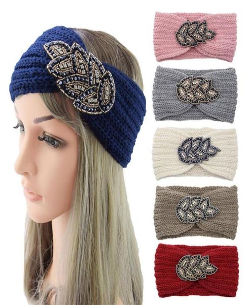 

winter keep warm knitting headband women039s woolen yarn hairband outdoors sports headwear hand woven yoga head band party favo2738932, Silver