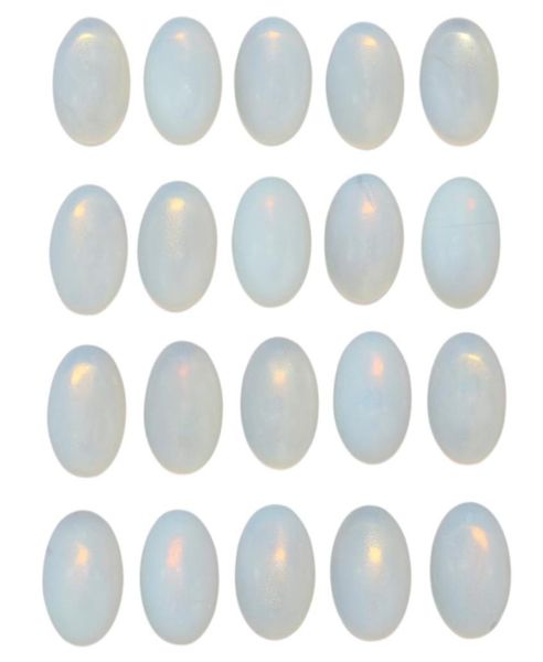 

opalite oval flat back gemstone cabochons healing chakra crystal stone opal bead cab covers no hole for jewelry craft making9901723, Black
