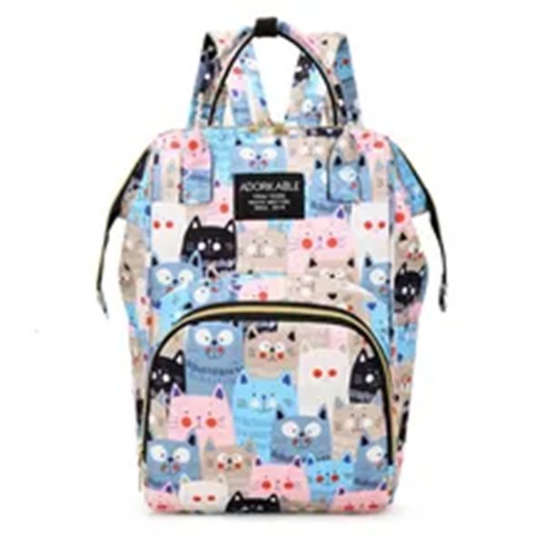 

diaper bag backpack maternity bag for baby fashion large capacity printed mommy bag multifunction diaper bags for mom a1, Black
