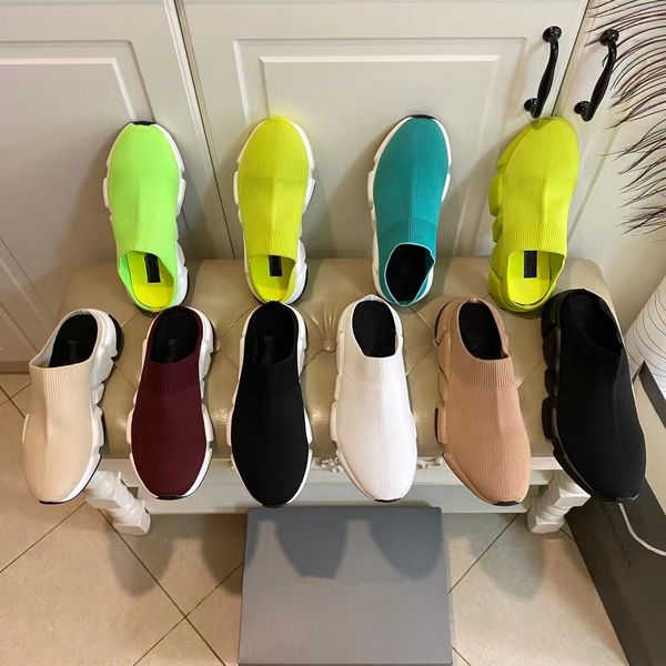 

designer slipper new knitted half trailer original purchase 1:1 to create premium knitted fabric original private mold sole sizes 35-46, Black