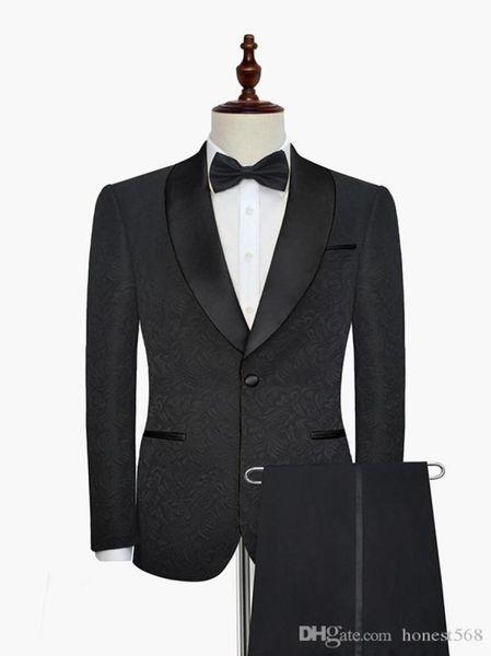 

black embossing tuxedos groom wedding men suits mensweddingsuits tuxedo costumes de smoking pour hommes men jacket pants tie 0182288144, Black;gray