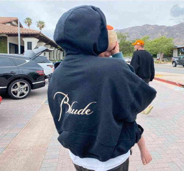 

street high fashion brand capsule embroidery letter zipper hoodie loose unisex5193184, Black