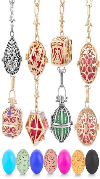 

mexico chime music angel ball caller locket necklace vintage pregnancy necklace aromatherapy essential oil diffuser va2329710076, Silver