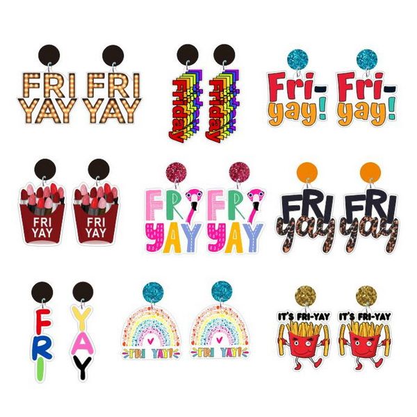 

leopard flamingo mouth sweet potato strip rainbow light neon colorful letter friyay earrings earrings earrings, Golden;silver