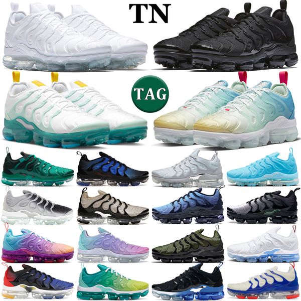 

tn plus running shoes men women triple black white metallic gold cool grey university blue volt atlanta rough green beige obsidian mens trai