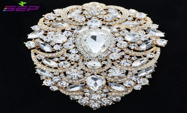 

large brooch pins bridal wedding jewelry 49 inches rhinestone crystal women jewelry accessories 40453229884, Gray