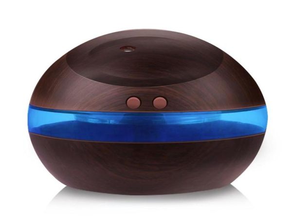 

usb ultrasonic humidifier 300ml aroma diffuser essential oil diffuser aromatherapy mist maker with blue led light dark wood2324716