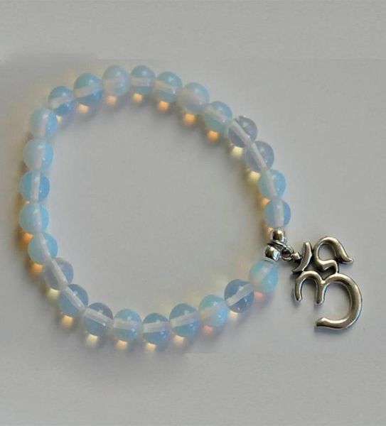 

sn0190 fashion stone bracelet mala bracelet opalite natural clairvoyance vision intuition bracelet natural stone bracelet om yoga 2340369, Black