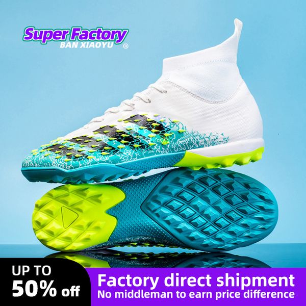 

safety shoes men soccer shoes tf/fg high/low ankle children's football boots male outdoor non-slip grass multicolor training match snea, Black;brown