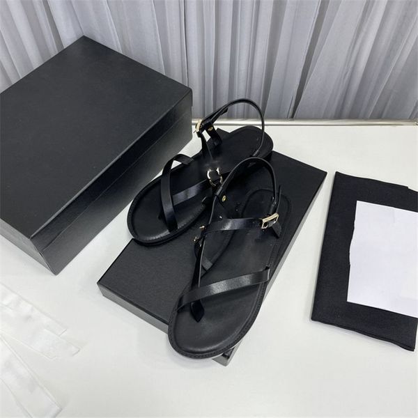 

summer popular women's sandals 2023 channel fashion luxury brand business work leisure travel letter logo women's high heels men&#, Black